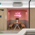 ROOOT Studio Office | Product Seen: [Oak x Haley Dining Table – W1600 & Haru Bench – Wood Seat - W1600]